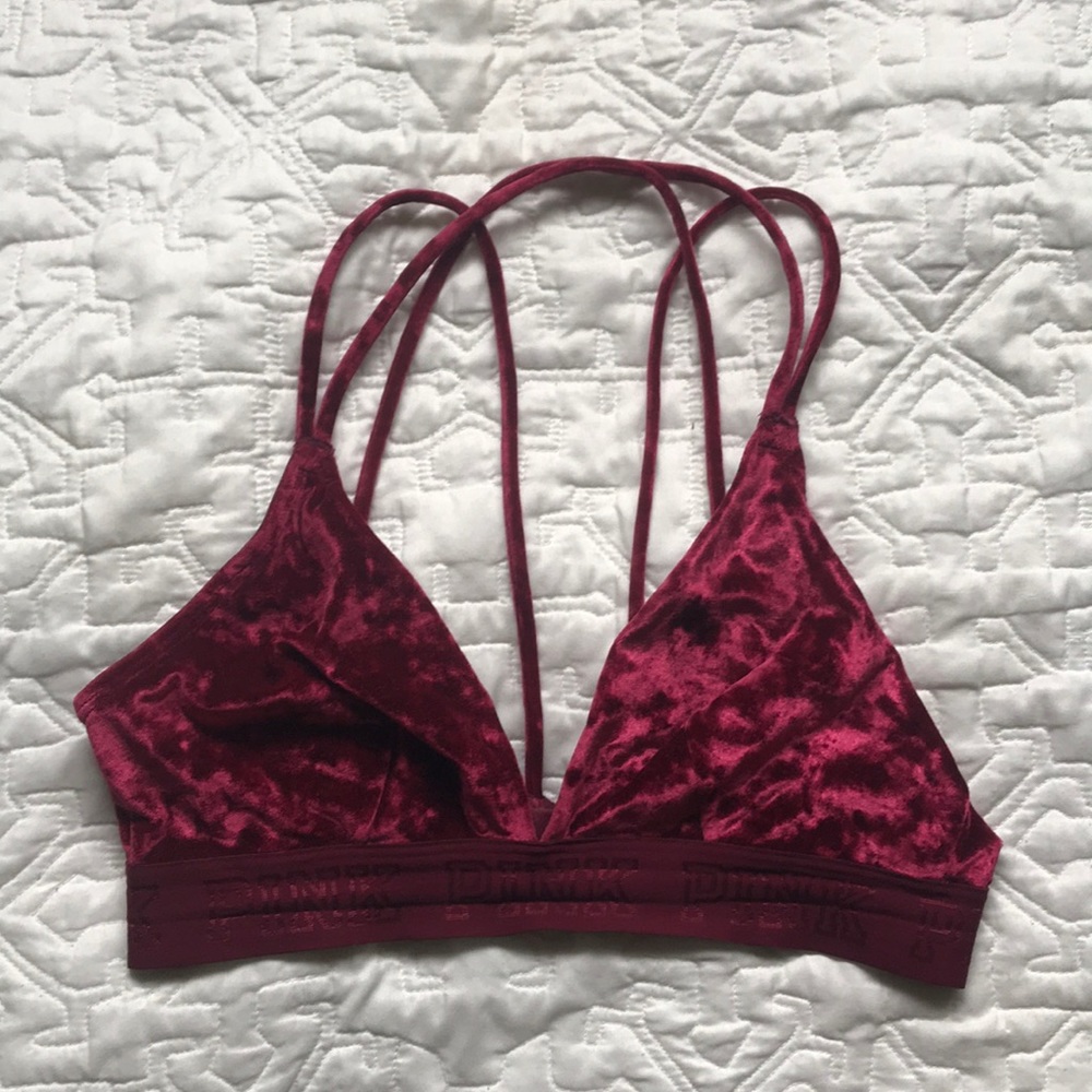 Crushed velvet bralette